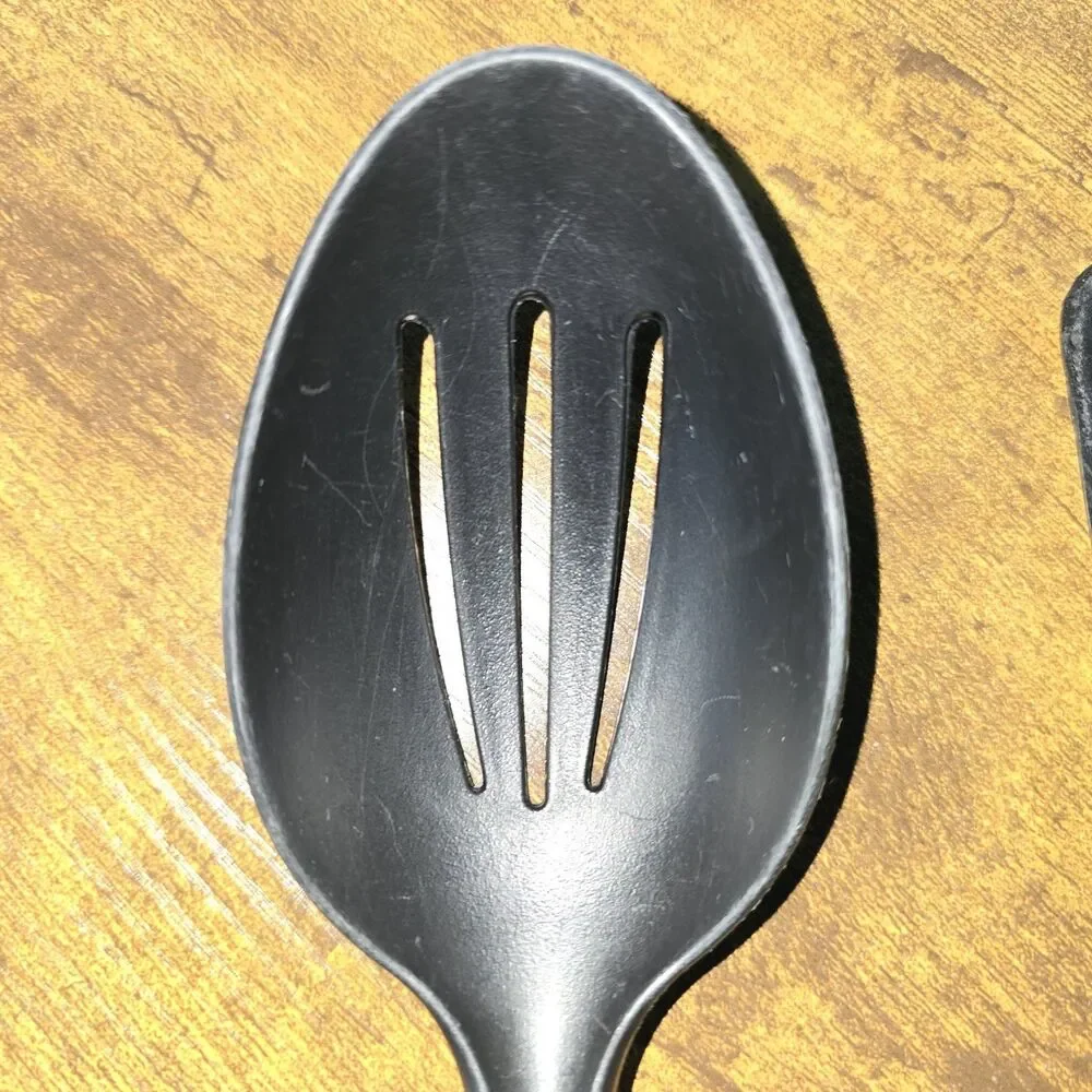 Vintage Tailor Made Products Red/Black Nylon Cooking Spoon & Slotted Spatula 12